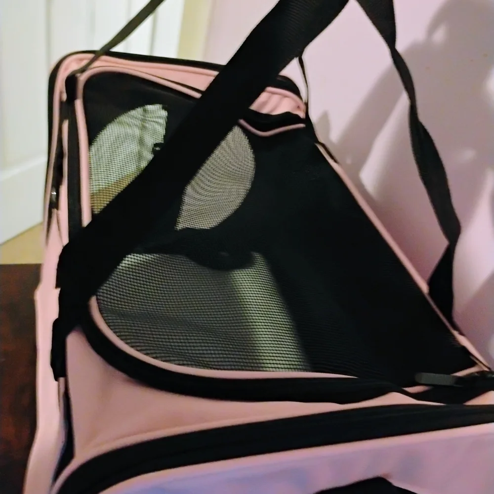 Pink and Black Pet Carrier